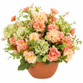 Bouquet de Pivoines et Hortensias Artificiels Multicolores en Pot