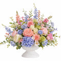Arrangement Floral Artificiel Multicolore avec Vase Élégant