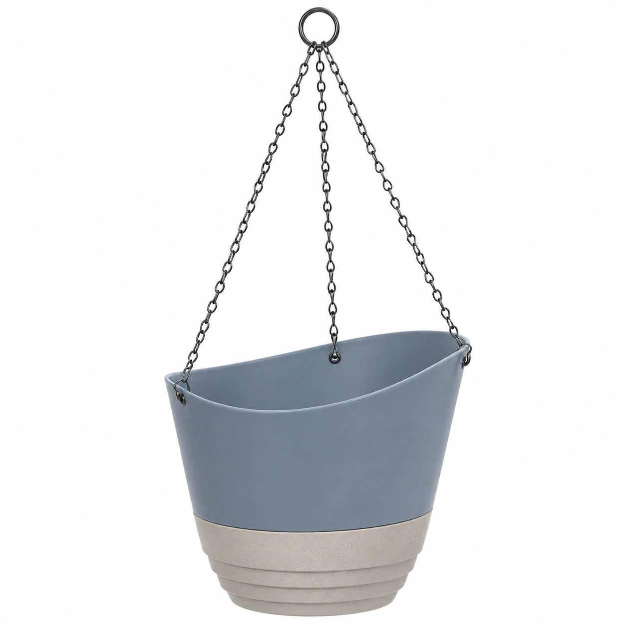 Pot de Fleurs Suspendu Bleu et Gris 30x20 cm