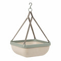 Jardinière suspendue rectangulaire pour intérieur et extérieur 35x35cm beige et vert