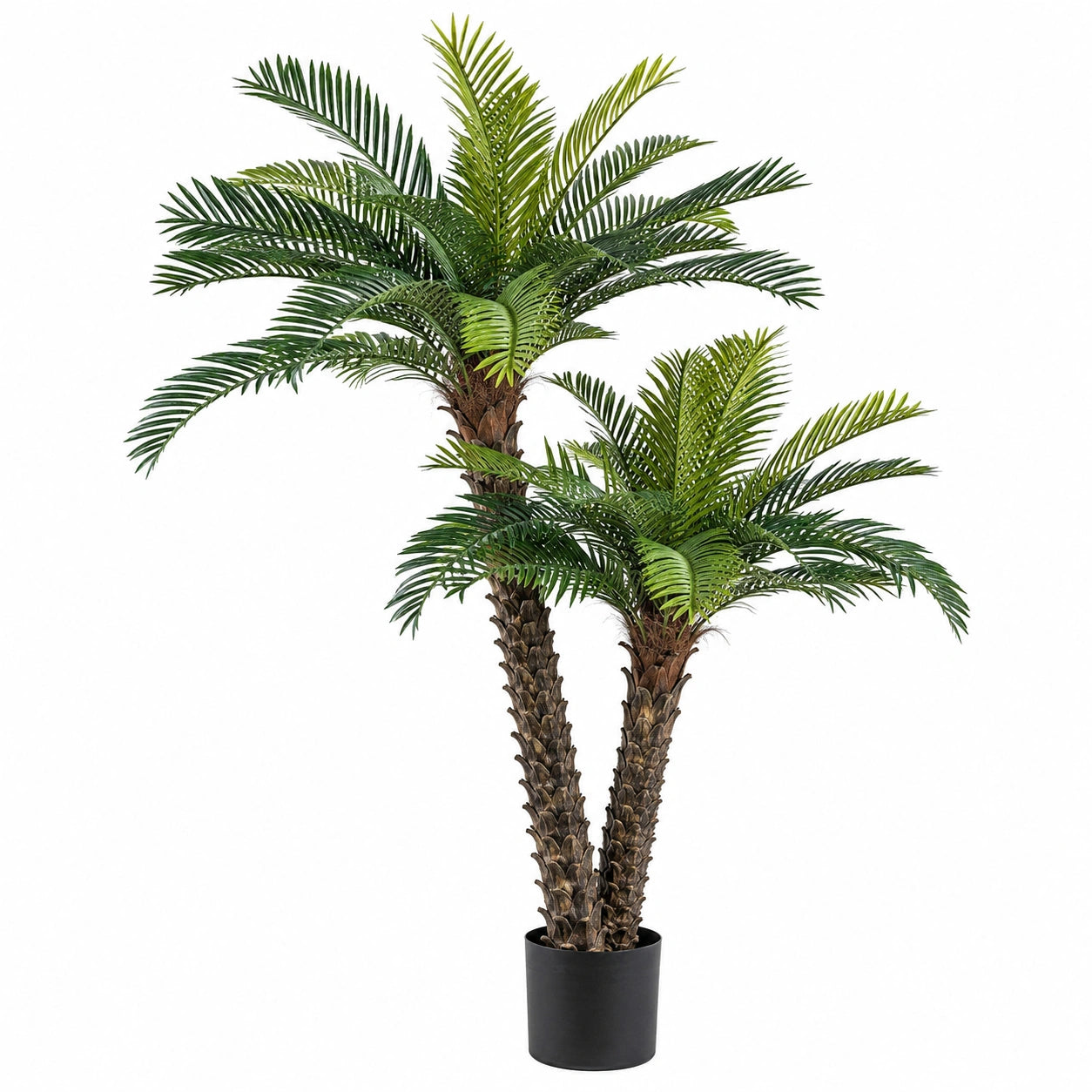 Palmier artificiel réaliste 160 cm vert avec pot intérieur
