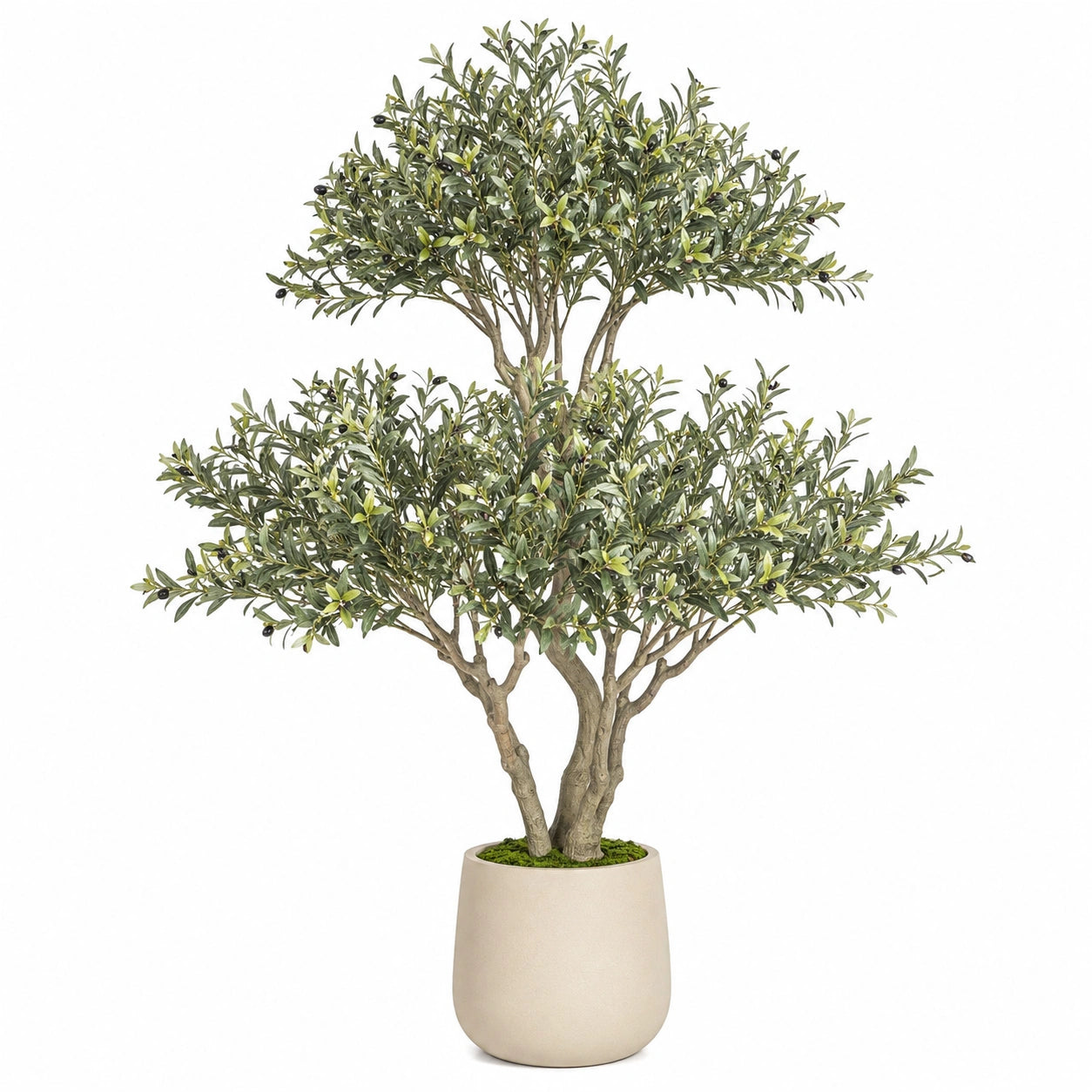 Arbre d'Olivier Artificiel avec Pot Beige 150 cm