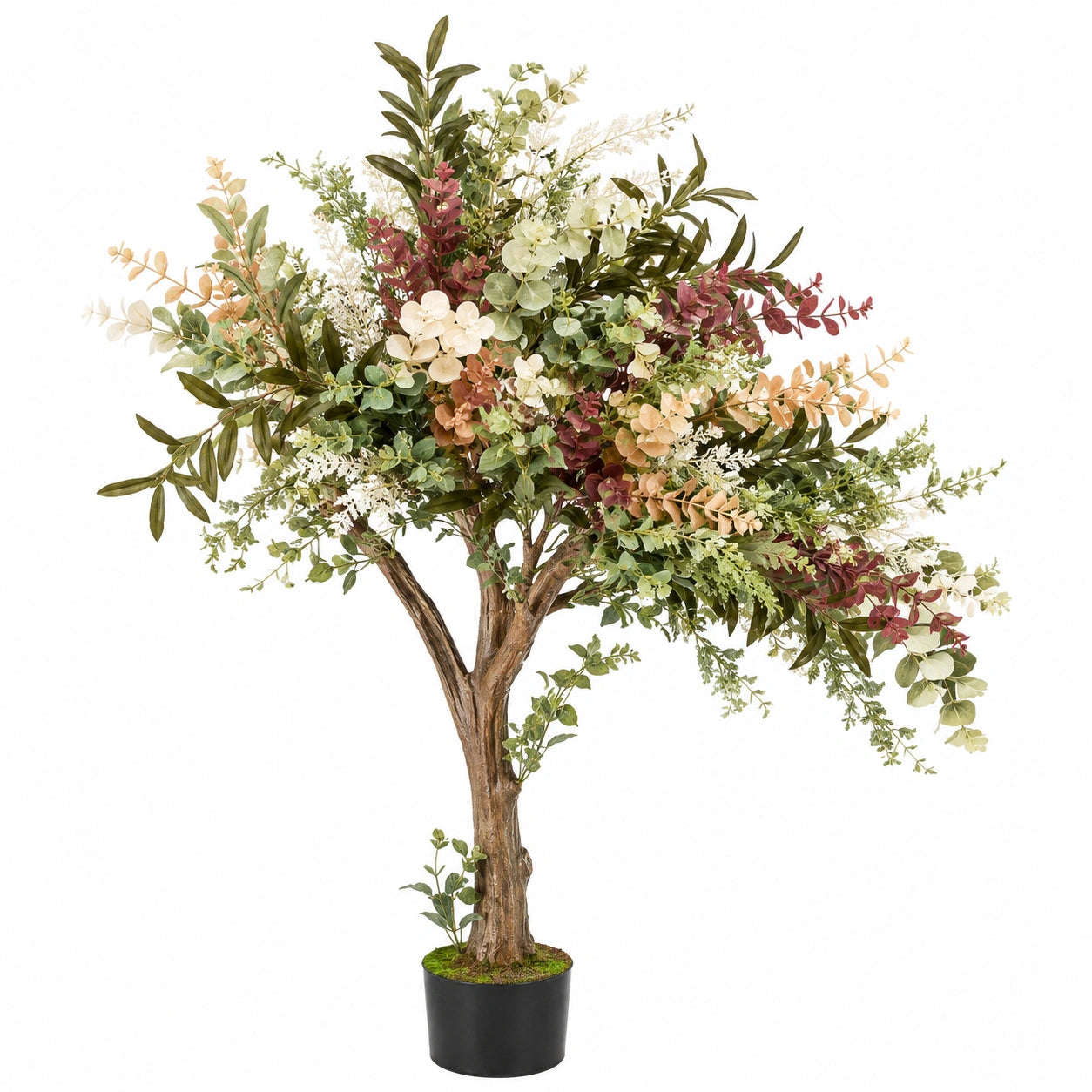 Arbre Artificiel Ornemental avec Feuillage Multicolore 120cm