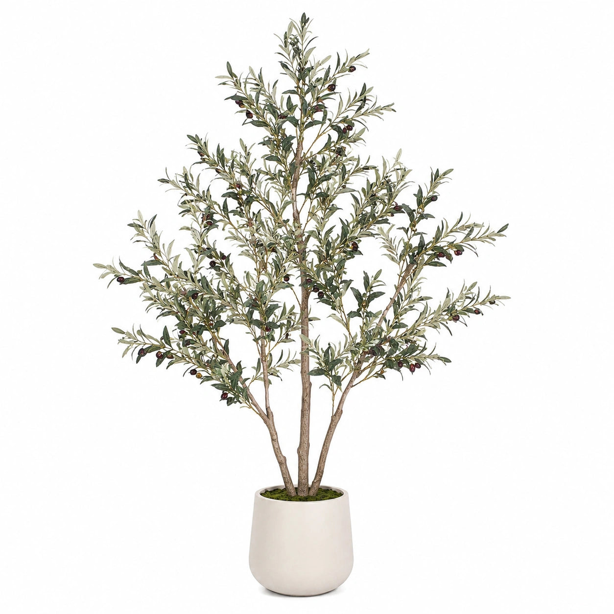 Arbre Olivier Artificiel avec Pot en Céramique, Vert, 150 cm