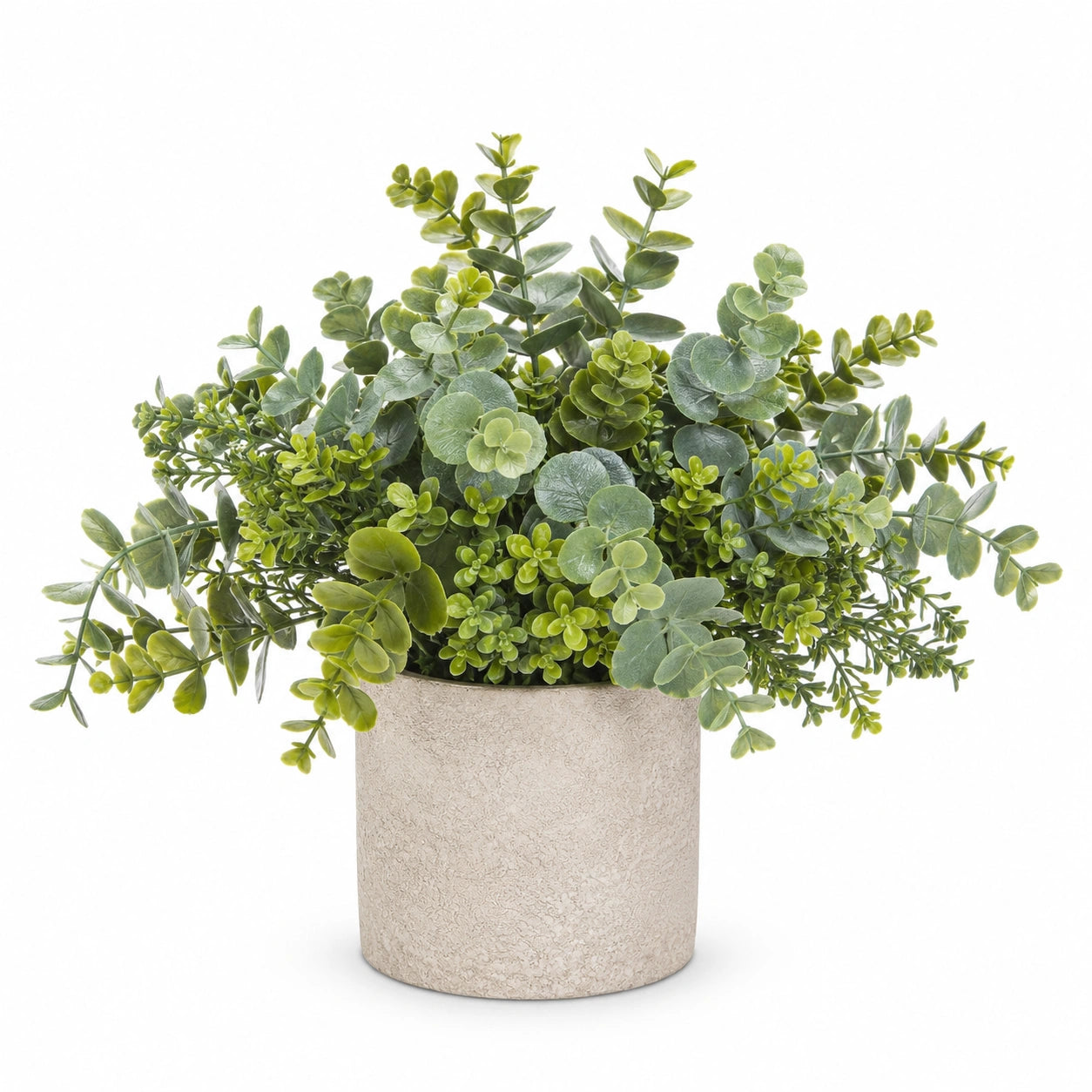 Plante d'Eucalyptus Artificielle avec Pot en Céramique Beige