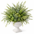 Composition de Feuillage Artificiel avec Vase Décoratif Blanc
