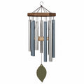 Carillon à vent extérieur argent, gris et vert