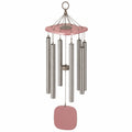 Carillon éolien en métal argent et rose 65 cm