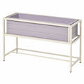 Bac à fleurs surélevé violet et blanc pour intérieur et extérieur