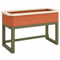 Jardinière surélevée terracotta et vert pour extérieur