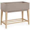 Jardinière surélevée extérieure beige et bois naturel
