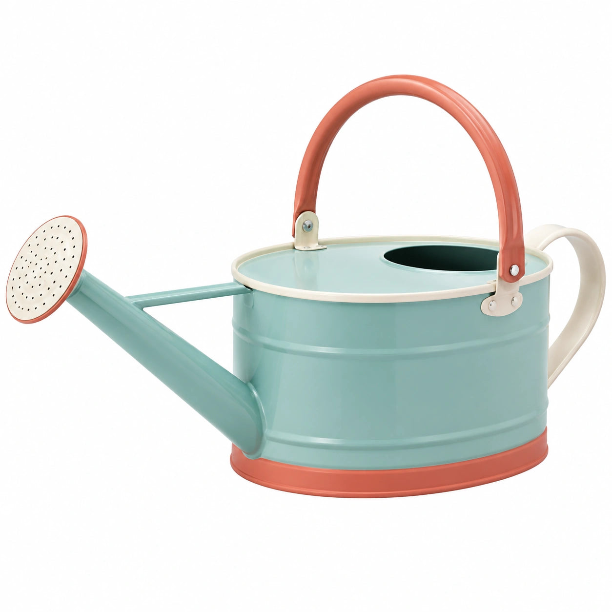 Arrosoir de jardin 6L bleu et corail