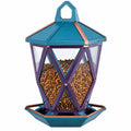 Mangeoire à Oiseaux Hexagonale Suspendue Violet et Bleu